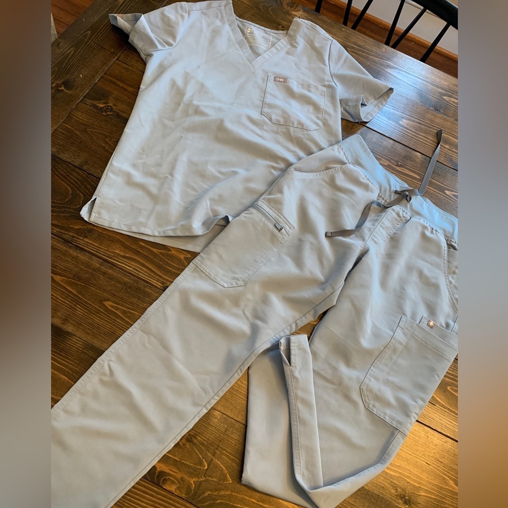 Limited Edition Dusty Blue Figs Scrubs